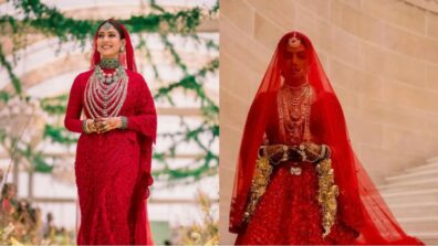 Fashion faceoff: Nayanthara in Monica Shah’s Red Floral Saree VS Priyanka Chopra in Sabyasachi’s Red Floral Lehenga: Who is your dream bride in red?