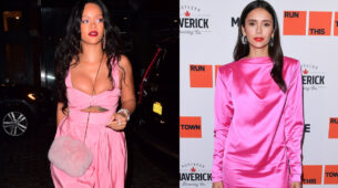 Fashion Faceoff: Nina Dobrev Vs Rihanna: Whose Pink Ruffled Dress Is Prettier?