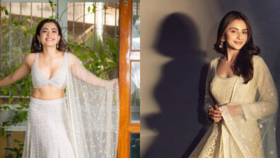 Fashion Faceoff: Rakul Preet Singh Vs Rashmika Mandanna: Whose White Ethnic Dress Are You Stealing This Festive Season?