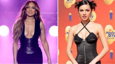 Fashion War: Olivia Rodrigo’s Bodycon Or Jennifer Lopez’s Gown & Leather Vest: Which Diva Slew The Red Carpet In Black? Vote Now