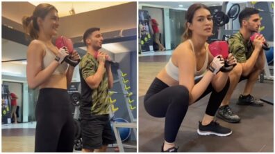 Good morning: Kriti Sanon shares workout inspiration moment, looks irresistible in sports bra and yoga pants