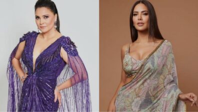 Gorgeous Divas: Lara Dutta shines in sequinned purple gown, Esha Gupta wows in floral organza saree