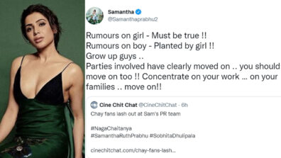 ‘Grow Up Guys’, Samantha Ruth Prabhu slams Naga Chaitanya’s fans for lashing at her PR Team, Read