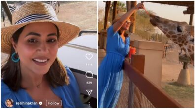 Hina Khan gets on a safari ride in Abu Dhabi, watch video