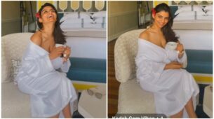 Hot Video: Anveshi Jain spills with sensuality in bathrobe inside her resort room