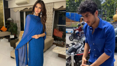 Ibrahim Ali Khan spotted in royal blue shirt, Palak Tiwari says, ‘my favourite colour’