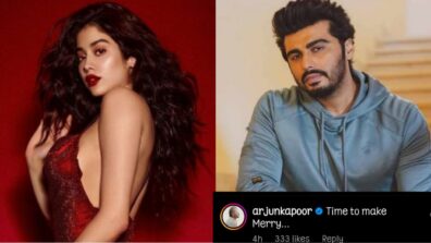 Janhvi Kapoor sparkles in glittery backless red flared gown, Arjun Kapoor says “time to make merry”