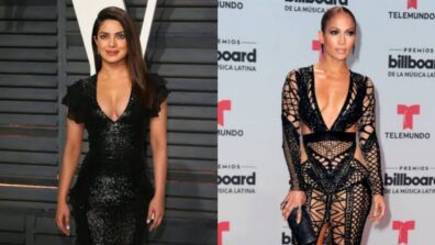 Jennifer Lopez Vs Priyanka Chopra: Who Slew In A Black Bodycon Deep Neck Dress?