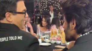 Kartik Aaryan and Karan Johar spotted chatting, laughing, fans ask ‘ladai khatam?’