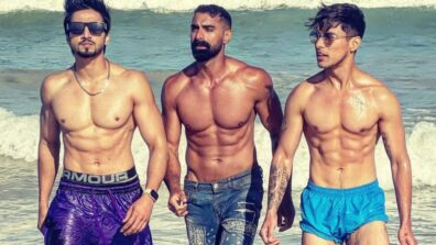 KKK12 Hotness alert: Mr Faisu, Tushar Kalia and Pratik Sehajpal drop sensational shirtless moments from the beach, fans are overawed