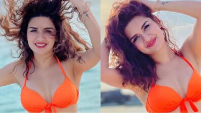 Maldives Babe: Avneet Kaur looks sultry in candy orange bikini