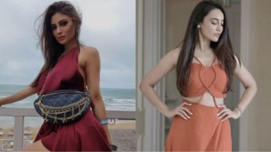 Mouni Roy and Surbhi Jyoti are scintillating beauties in designer couturiers