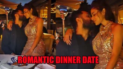 Mouni Roy gets a kiss from husband Suraj Nambiar on their romantic dinner date