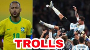 Neymar trolls Lionel Messi’s Argentina’s celebration after La Finalissima win, asks “Won The World Cup?”