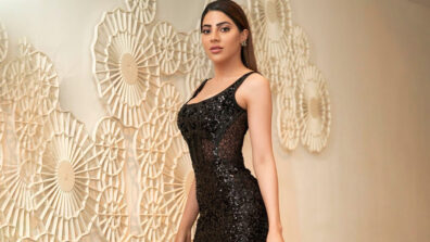 Nikki Tamboli dazzles like a queen in black slit gown from Dubai, see pics