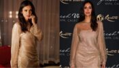 Nina Dobrev Sets Our Hearts On Fire In Golden Shimmery Mini Dress