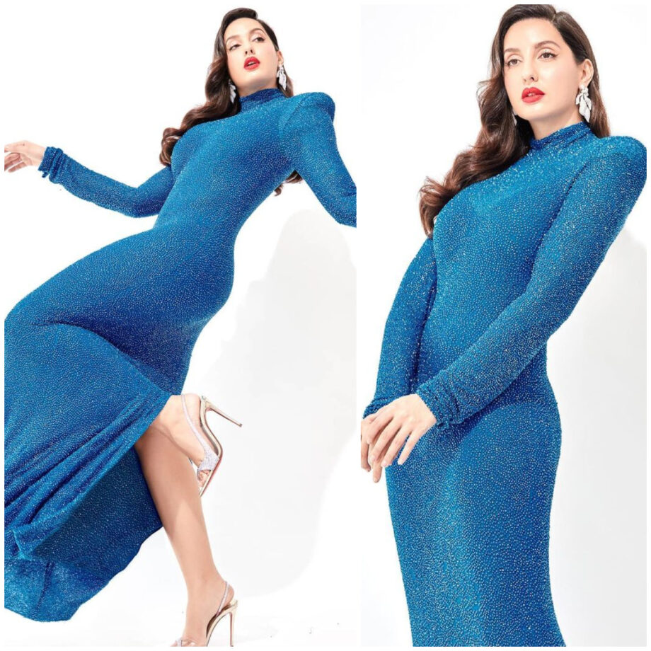 Nora Fatehi Is The Queen Of Blue Bodycon Outfits And We Have Proof: See Here - 2