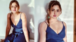 Rashami Desai is all smiles in blue plunging neckline outfit, sets temperature soaring like a queen