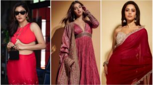 Riddhima Pandit, Pooja Hegde and Nushrratt Bharucchha are spicing up things in red, vote for your favourite queen