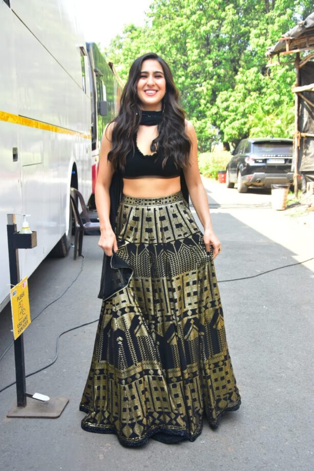 Ruffled Dress To Sequin: Sara Ali Khan’s Statement Looks In Black: See Pics - 2