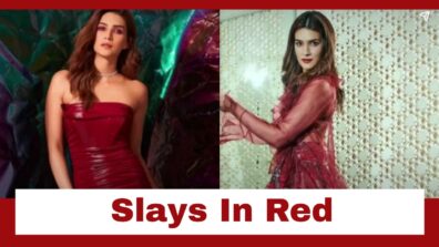 Saree To Mini Dress: Times Kriti Sanon Showed Many Ways To Slay In Red