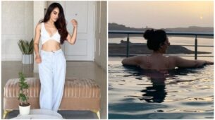 Saturday Photo dump: Surbhi Jyoti enjoys a spectacular sunset view while at pool