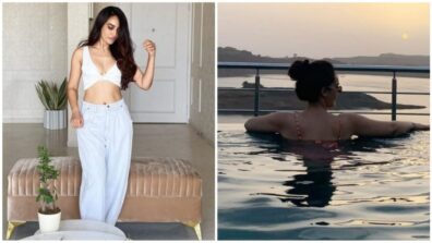 Saturday Photo dump: Surbhi Jyoti enjoys a spectacular sunset view while at pool