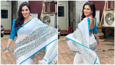 Shraddha Arya is a sight to behold in white and blue transparent saree, are you in love?