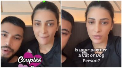 Shruti Haasan takes super fun and hilarious ‘couple quiz’ with BF Shantanu Hazarika, see fun blooper moment