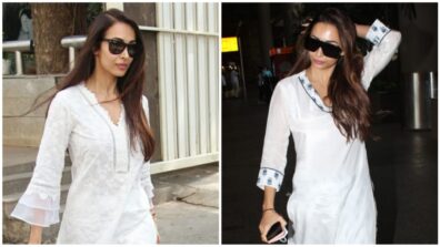 Simple White Kurtas Turned Stylish By Malaika Arora: See Pics Here