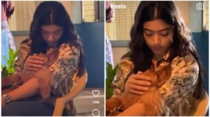 So Cute: Rashmika Mandanna and Aura’s cuddle moments would leave you awed