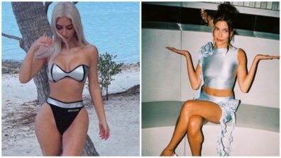 So hot: Kim Kardashian and Hailey Bieber flaunt perfect curves in bodysuit