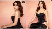 So Hot Pictures: Nikki Tamboli showers sensations in black corset deep neck outfit