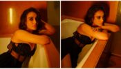 So sensuous: Surbhi Jyoti poses all hot in off-shoulder corset gown in bathtub