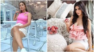 So Stunning: Hina Khan and Mouni Roy look beautiful in shades of pink