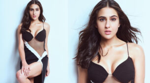 [SPIDER WOMEN] Sara Ali Khan Bombshell Photos In Black Tulle Insert Crystal Midi Dress Will Make You Stunned