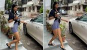 SRK’s daughter Suhana Khan cuts casual figure in Black top and grey shorts, topped with Rs 1.08 Lakh Bag