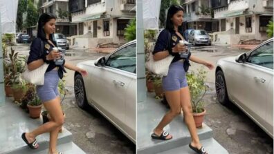 SRK’s daughter Suhana Khan cuts casual figure in Black top and grey shorts, topped with Rs 1.08 Lakh Bag