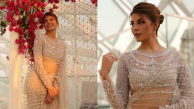 Learn How To Style Embellished Sarees Like Jacqueline Fernandez, Check Out Her Looks