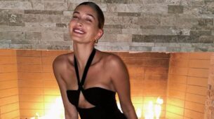 Take A Look At These Black Lace Outfits From Hailey Bieber’s Wardrobe