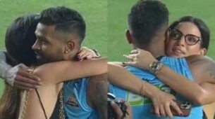 Throwback To When Hardik Pandya And Natasa Shared An Emotional Hug After An IPL Match! Here’s A Cute Clip Of Them!
