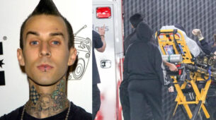 Travis Barker Hospitalised for Pancreatitis accompanied by wife Kourtney Kardashian, daughter Alabama says “Please send your prayers”
