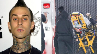 Travis Barker Hospitalised for Pancreatitis accompanied by wife Kourtney Kardashian, daughter Alabama says “Please send your prayers”