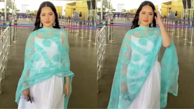 Urfi Javed looks dreamy in white salwar suit, netizens say ‘Abhi ladki lag re hein’