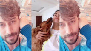 Watch: Disha Patani gets kisses from her pet dog, Tiger Shroff melts