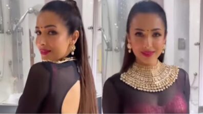 Watch: Malaika Arora sizzles in see-through all black ethnic avatar