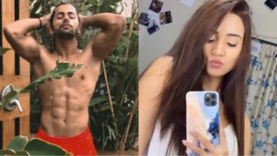 Watch: Siddharth Nigam takes a shower in public, Ashi Singh spotted pouting while checking her phone