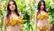 Watch: Urfi Javed is summer girl in chrysanthemum flower bikini avatar, fan calls her ‘jungle queen’