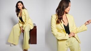 Alia Bhatt Looks Classy And Sassy In Her Yellow Pantsuit says “Main Pose Karti Hoon…Aap Darlings Ka Trailer Dekho”