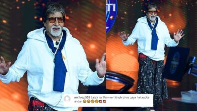 Amitabh Bachchan looks swagger in casual shirt and floral printed skirt, fans say, “Lagta Hai Ranveer Singh Ghus Gaya Hai Apke Andar”